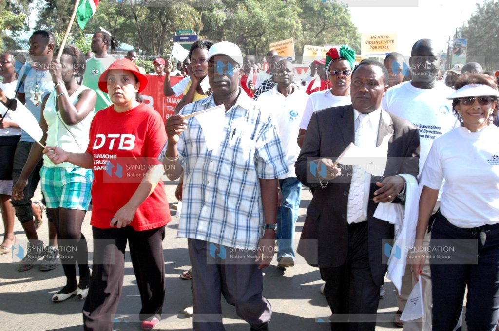 Peace procession from Kondele to Jomo Kenyatta sports ground