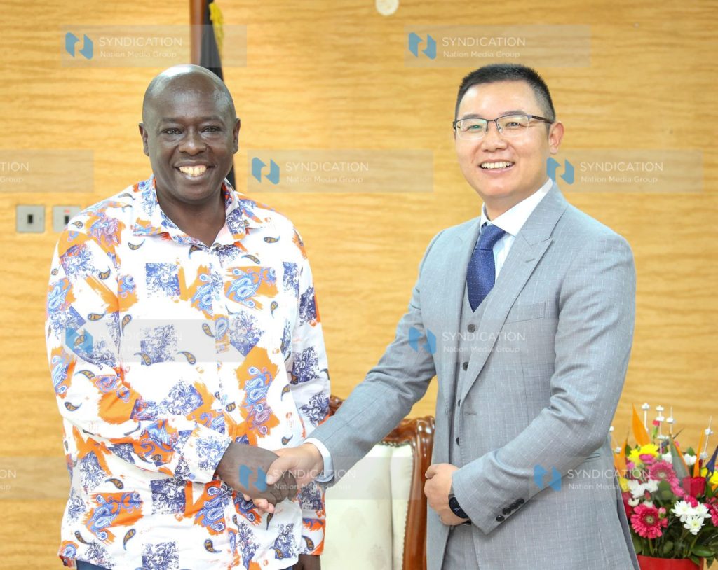 Deputy President Rigathi Gachagua engages with Mr Steven Zhang