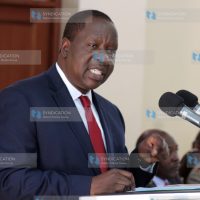 Dr Fred Matiang'i addressing the Police officers