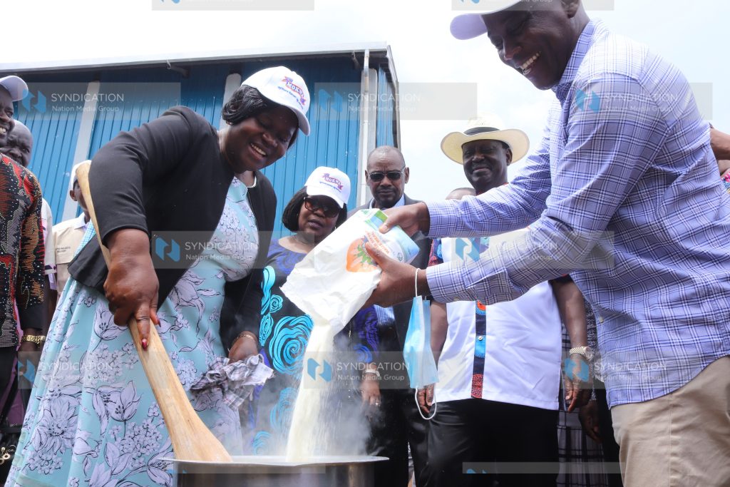 Homa Bay Governor Gladys Wanga and Suba South MP Caroli Omondi displays their cooking skills