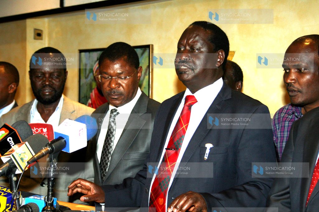 CORD leader Raila Odinga delivers his state of the nation address
