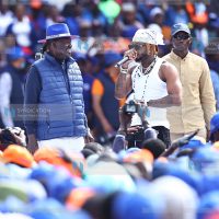 Tanzanian singer Diamond performs for Azimio La Umoja presidential candidate Raila Odinga