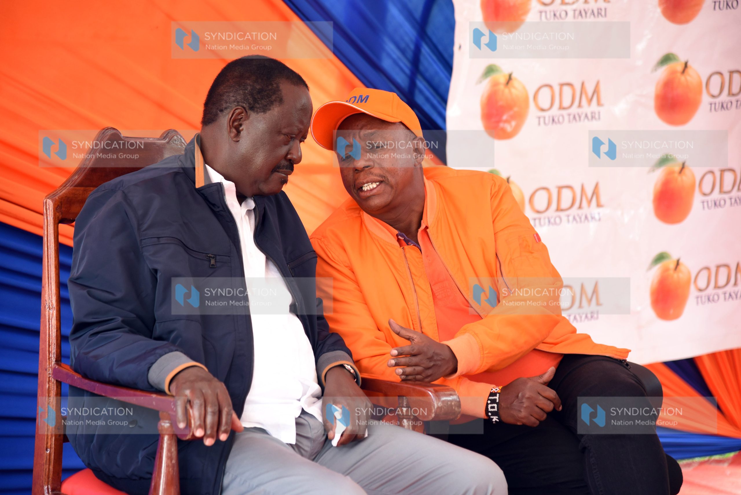 Raila Odinga listens to Kajiado gubernatorial aspirant on the ODM ticket