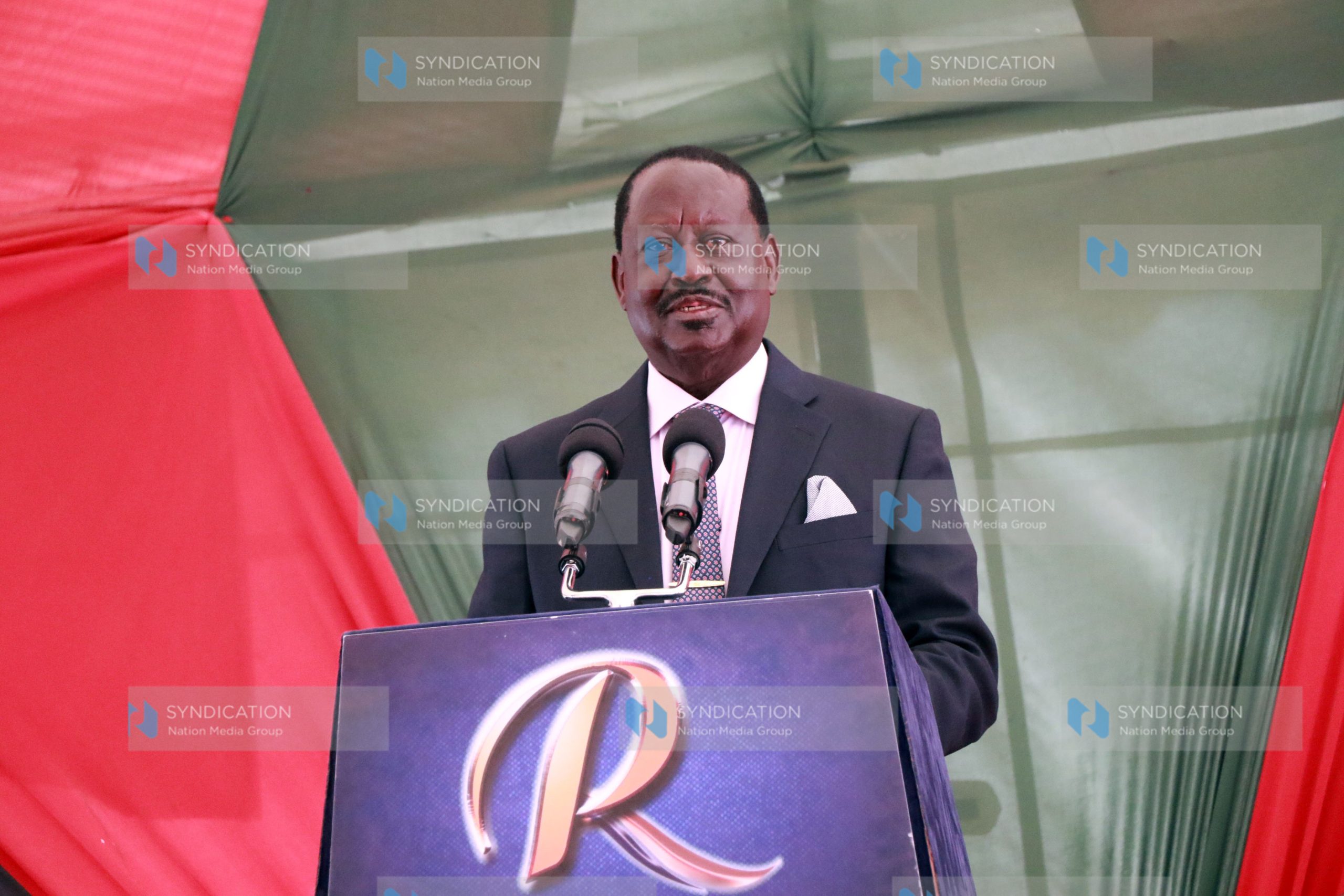 Azimio Leader, Raila Odinga addresses a press conference