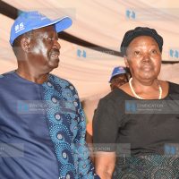 ODM leader Raila Odinga with former Head of Civil Service Sally Kosgei