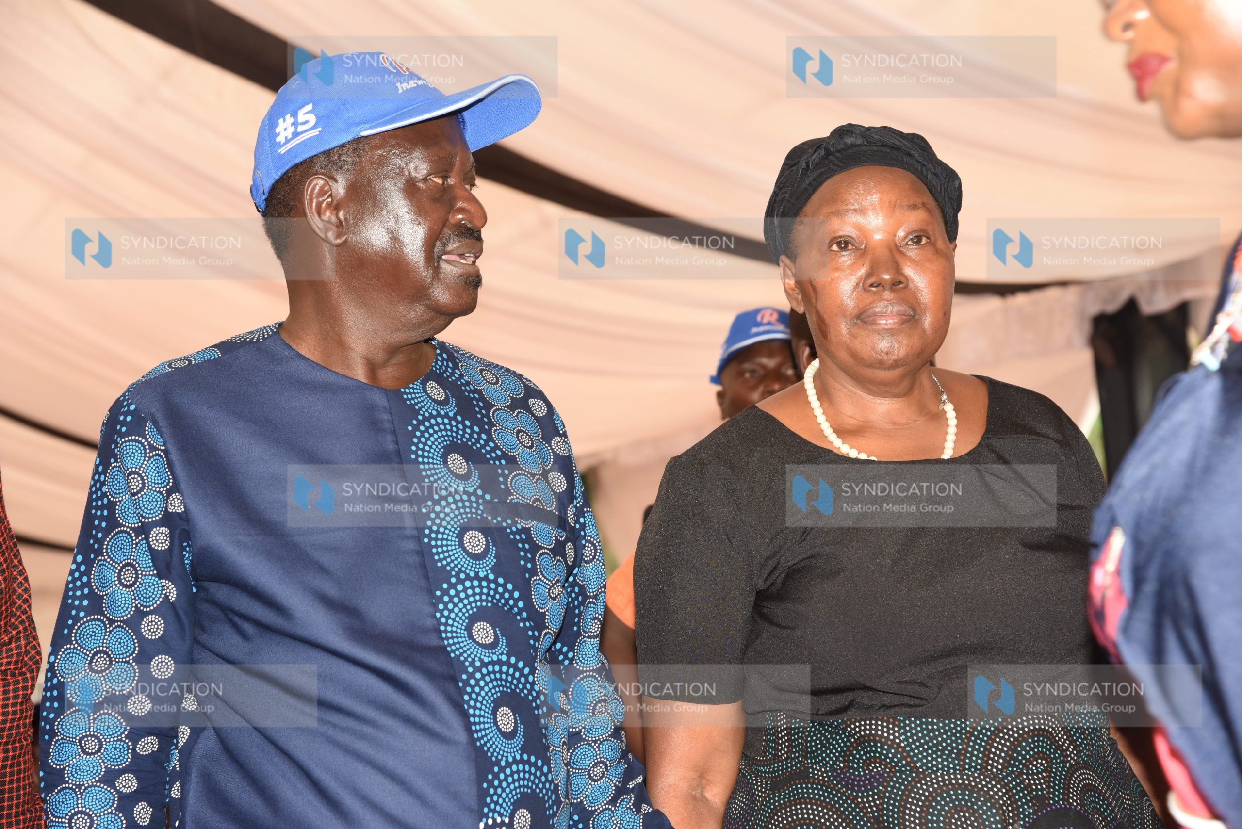 ODM leader Raila Odinga with former Head of Civil Service Sally Kosgei