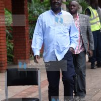 Cord Leader Raila Odinga walking from Agakhan Hospital