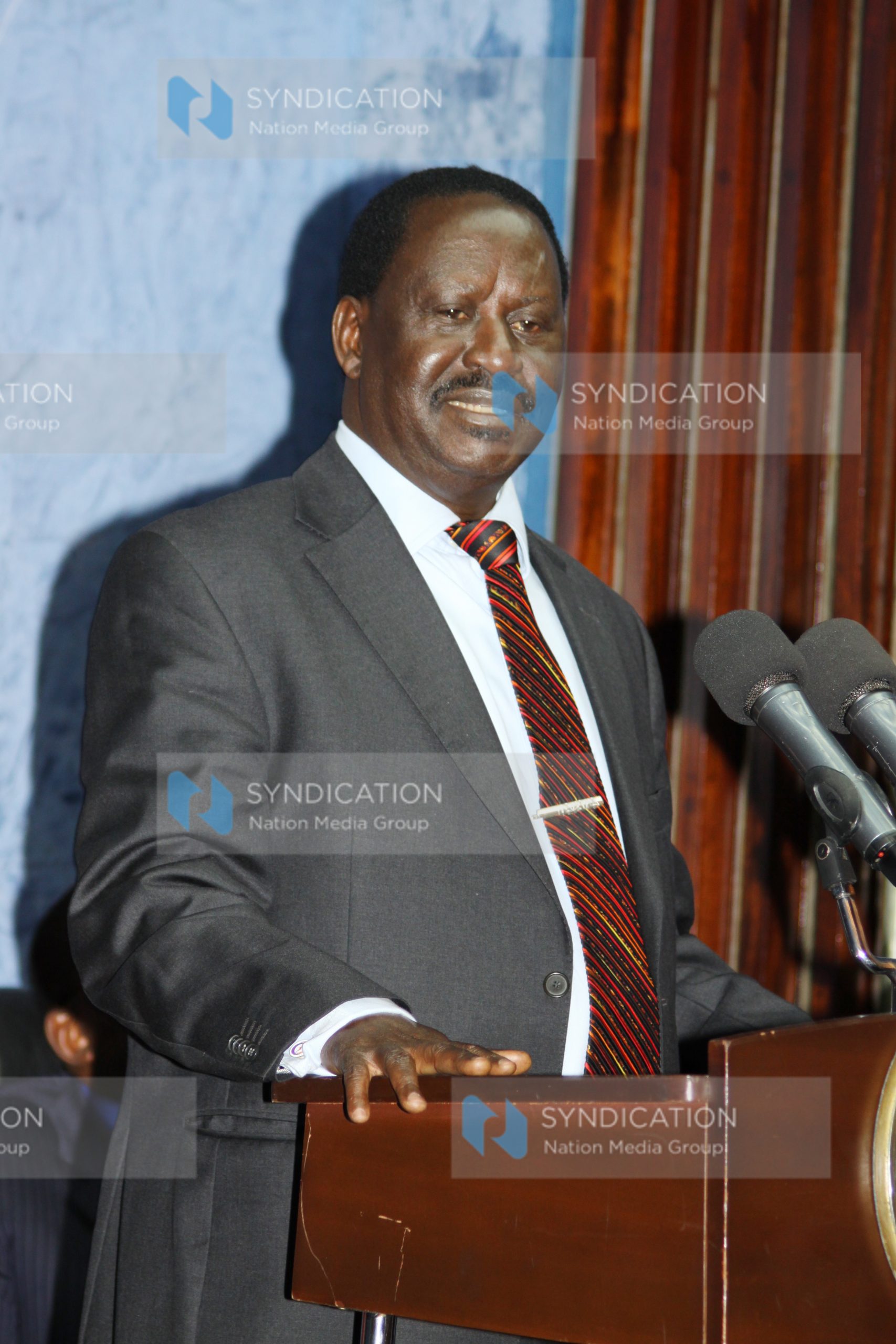 Prime Minister Raila Odinga addresses a press conference