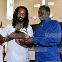Raila Odinga during a church service at the Anglican Church of Kenya (ACK)