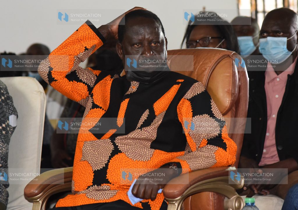 ODM Leader Raila Odinga during a Sunday church service