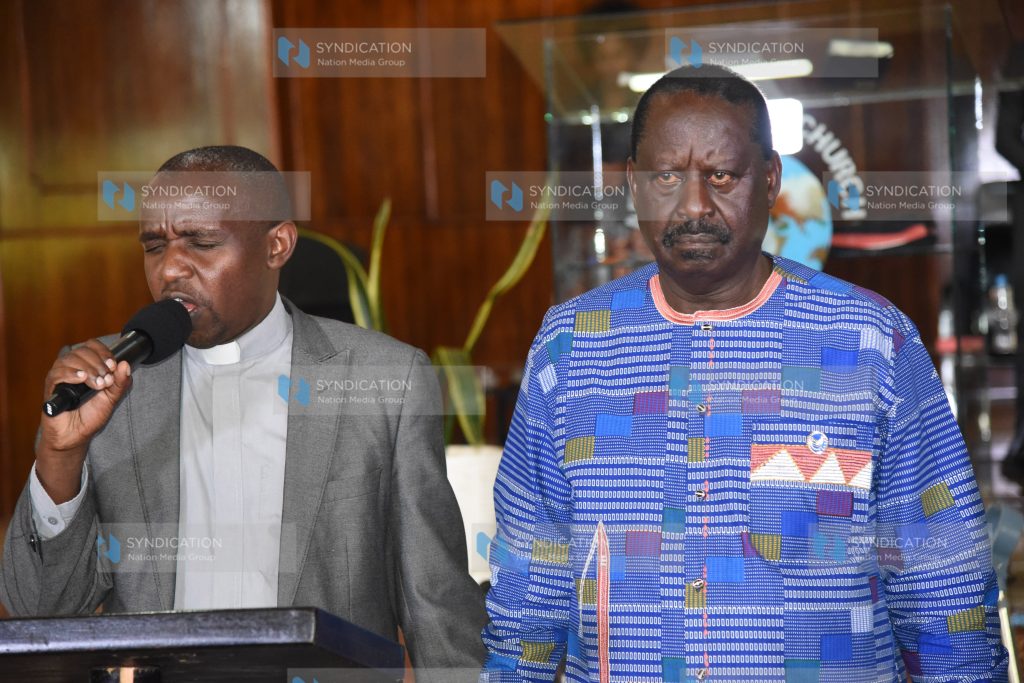 Azimio la Umoja presidential candidate Raila Odinga