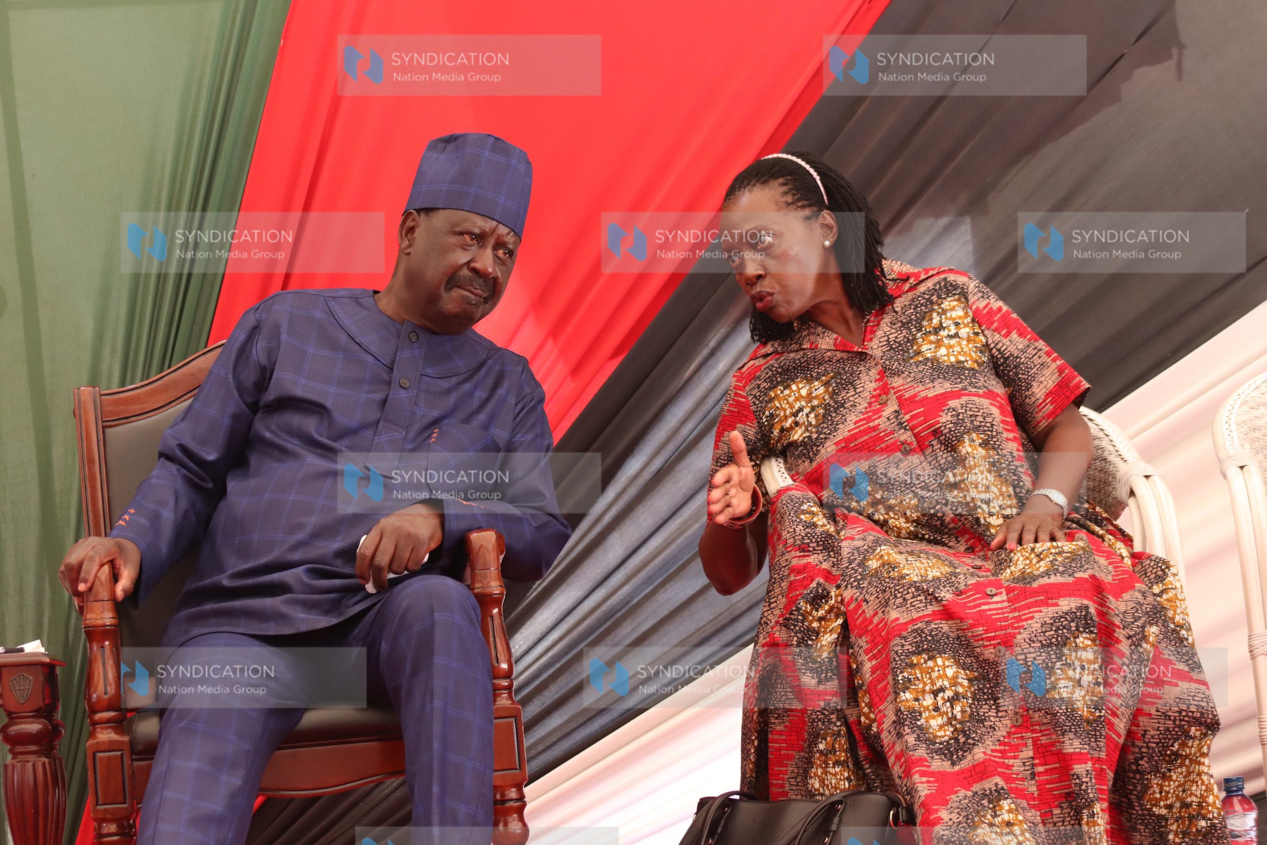 Azimio Leader Raila Odinga and Narc Kenya Leader Martha Karua