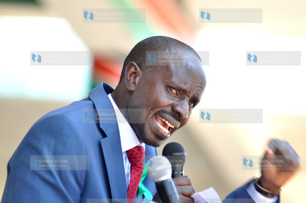 (KNUT) Secretary General Wilson Sossion addressing the wananchi