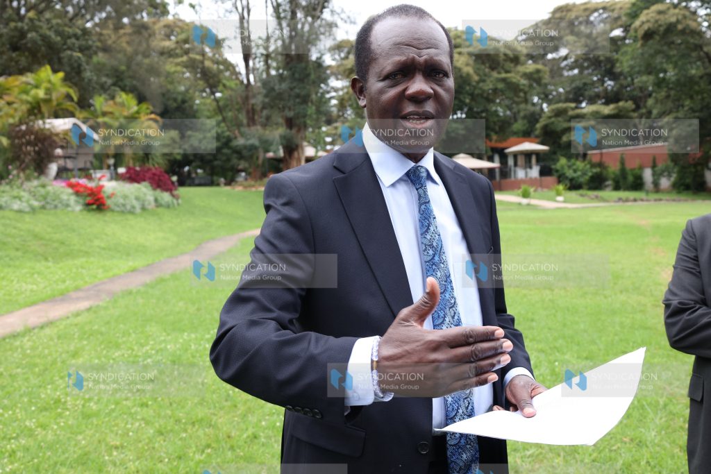 Former Cabinet Secretary Raphael Tuju at Entim Sidai Sanctuary