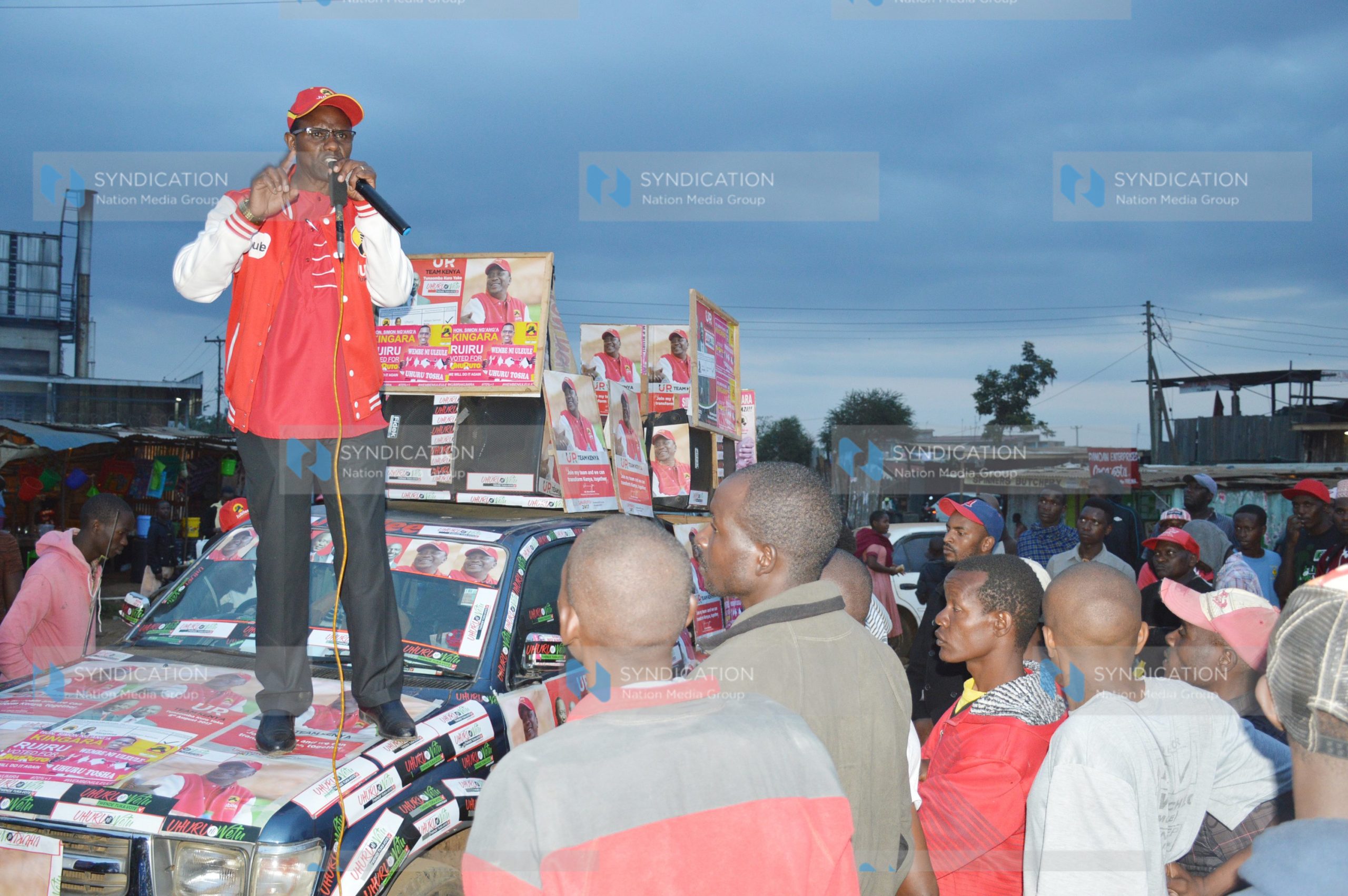 N’ganga Kinang’ara, Ruiru MP, addresses a gathering