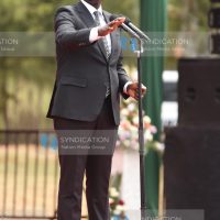 President William Ruto addressing at the burial ceremony