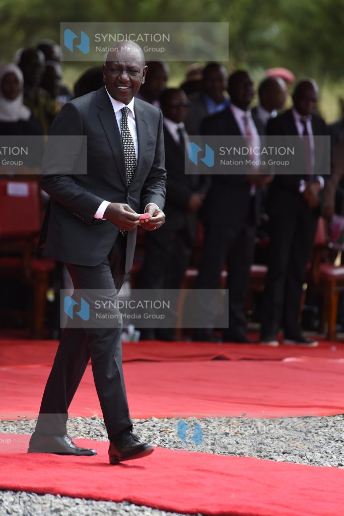 President William Ruto at the burial ceremony