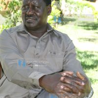 Raila Odinga during an interview with the Sunday Nation