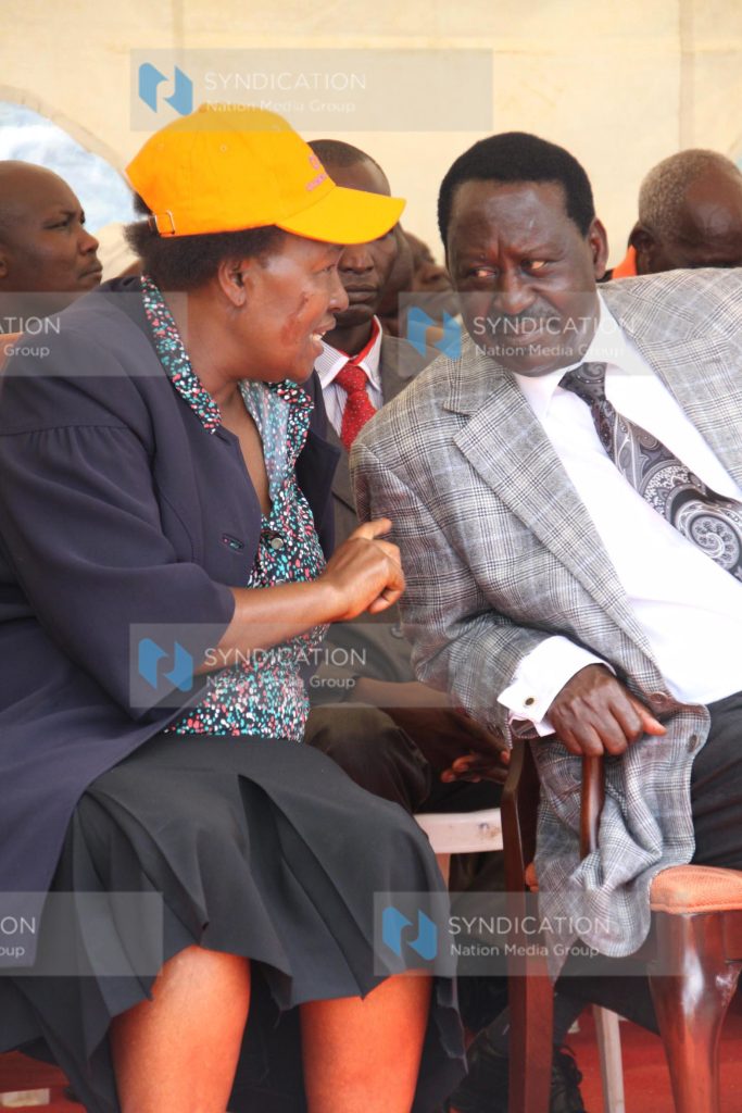 Raila Odinga and Agriculture Minister Dr. Sally Kosgei