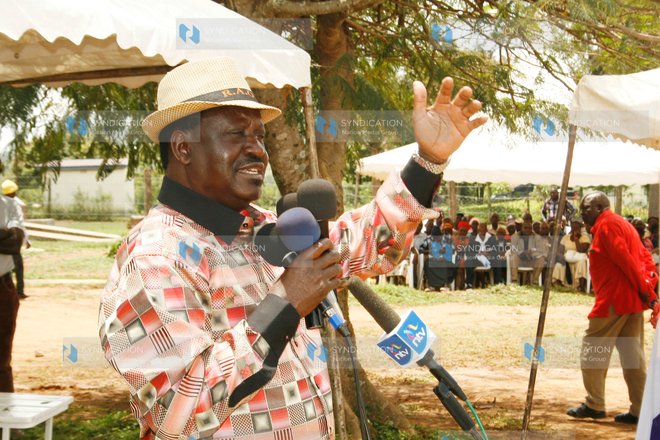 CORD leader Raila Odinga addresses mourners
