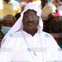 ODM leader Raila Odinga attends a church service