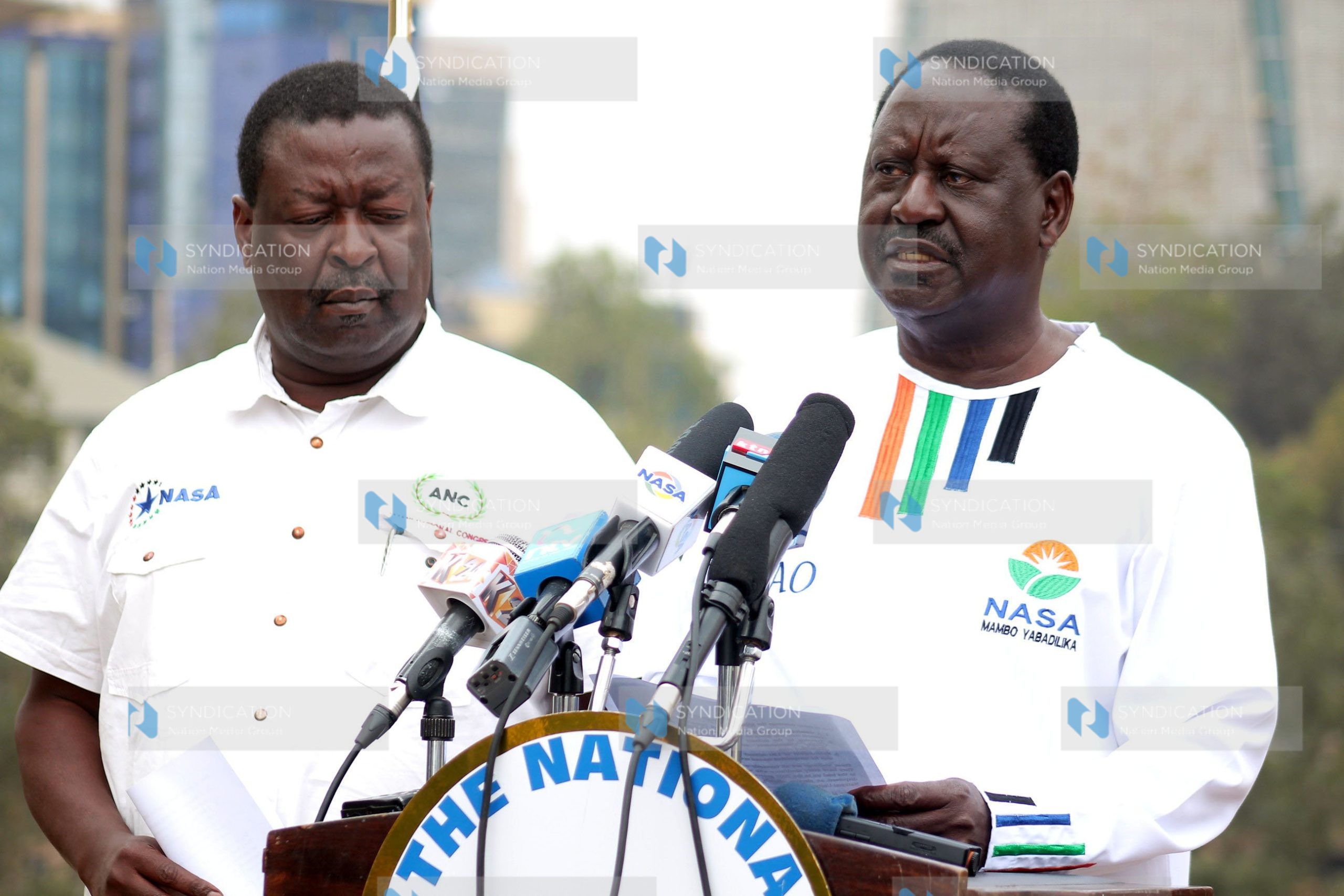 NASA Co-principals Raila Odinga with Musalia Mudavadi