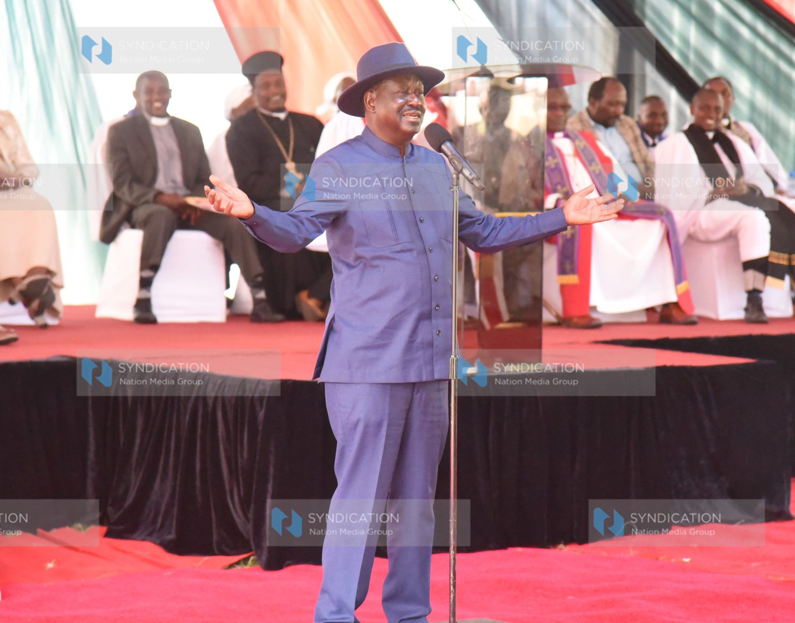 Azimio Leader Raila Odinga address mourners