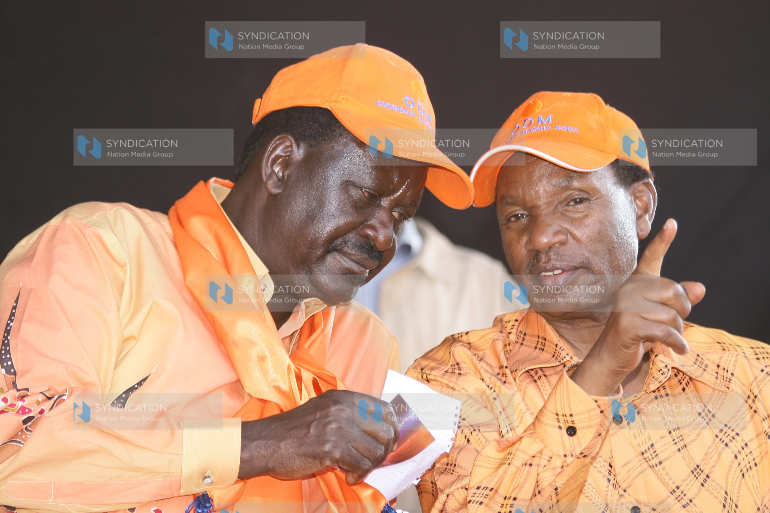 Prime Minister Raila Odinga (left), a presidential aspirant