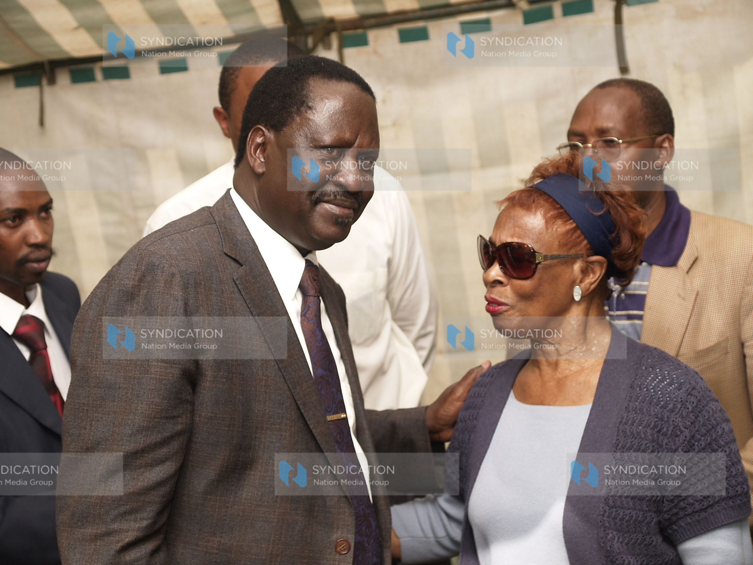 Prime Minister Raila Odinga with Green Belt Board Treasurer Prof. Vertistine Mbaya