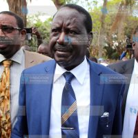 Raila Odinga arrives at WIPER party headquarters in Lavington