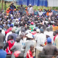 Azimio Presidential Candidate Raila Odinga at a campaign rally