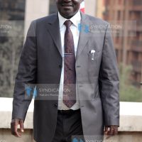 Raila Odinga after addressing the media at his office in Capitol Hill