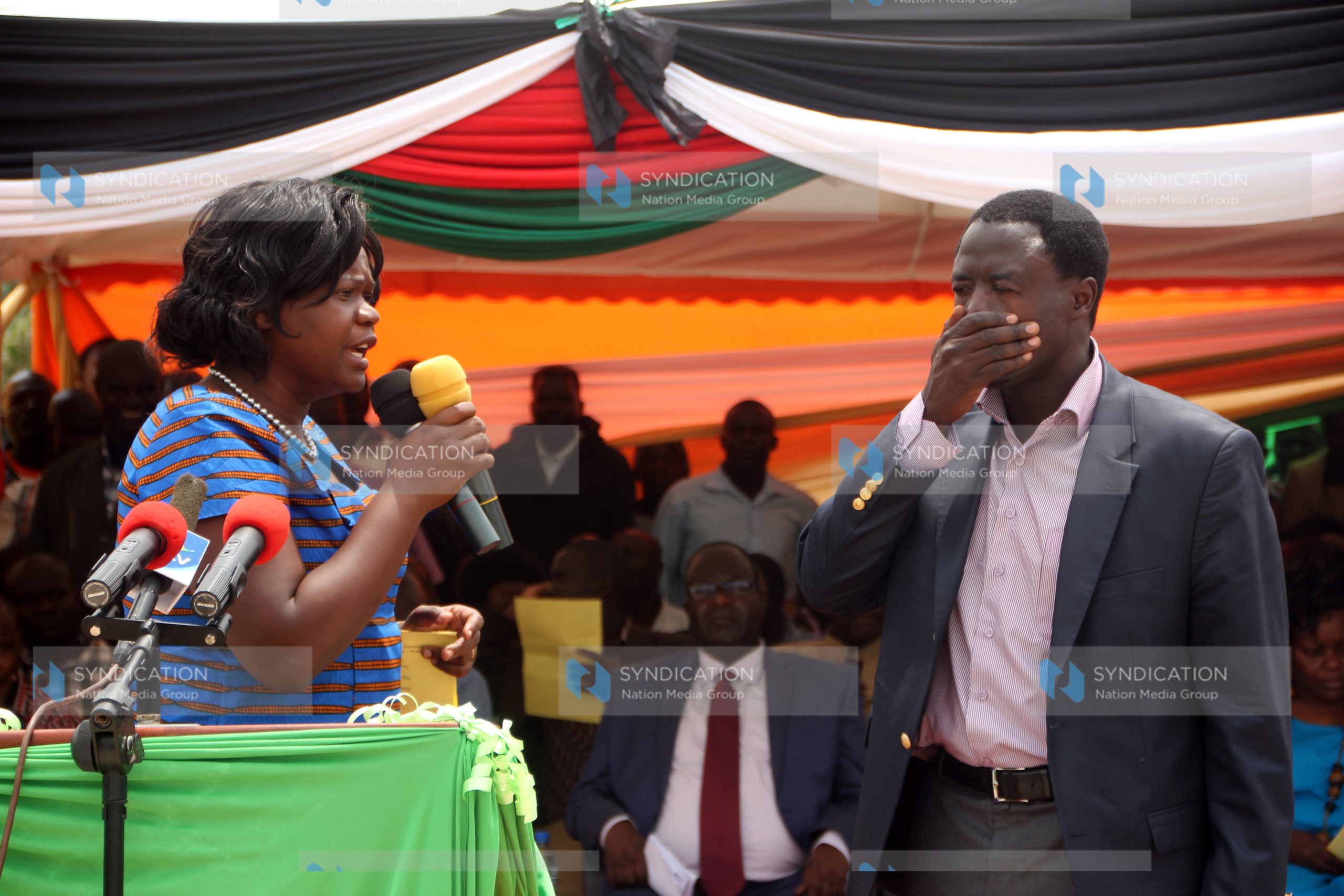Homa Bay women Rep Gladys Wanga and Homa Bay Town MP Peter Kaluma