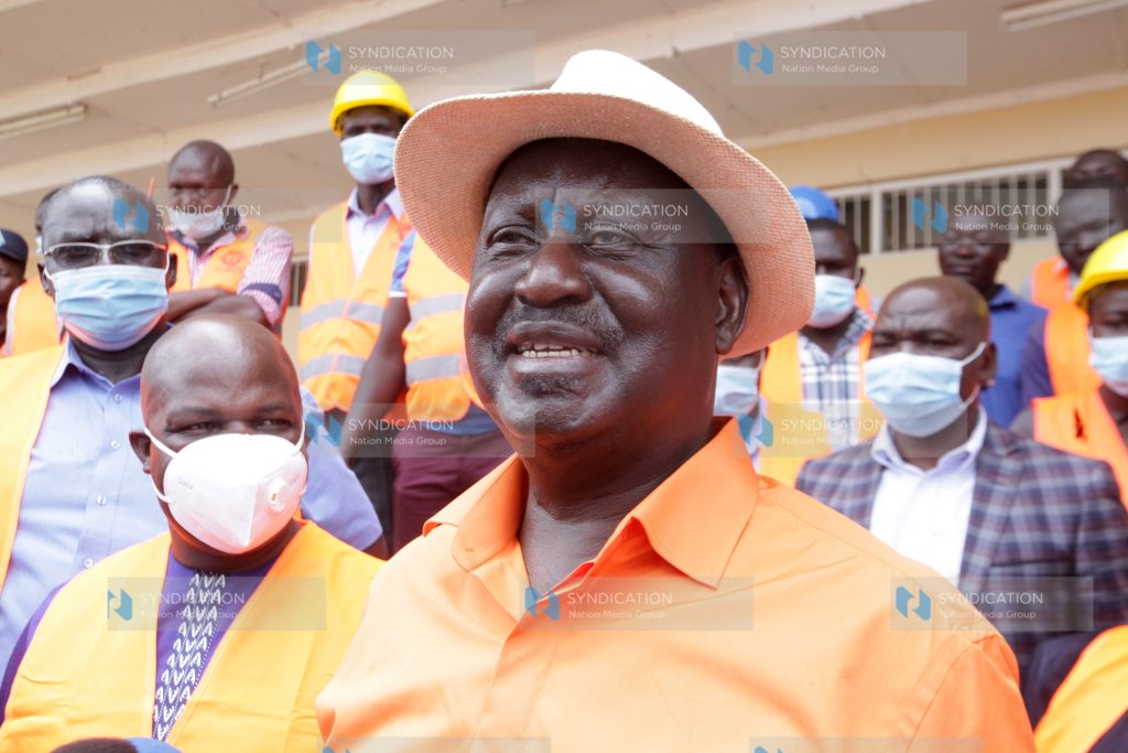 ODM leader Raila Odinga addresses journalists
