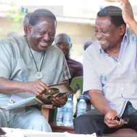 Opposition leader Raila Odinga and Senate Minority Leader James Orengo