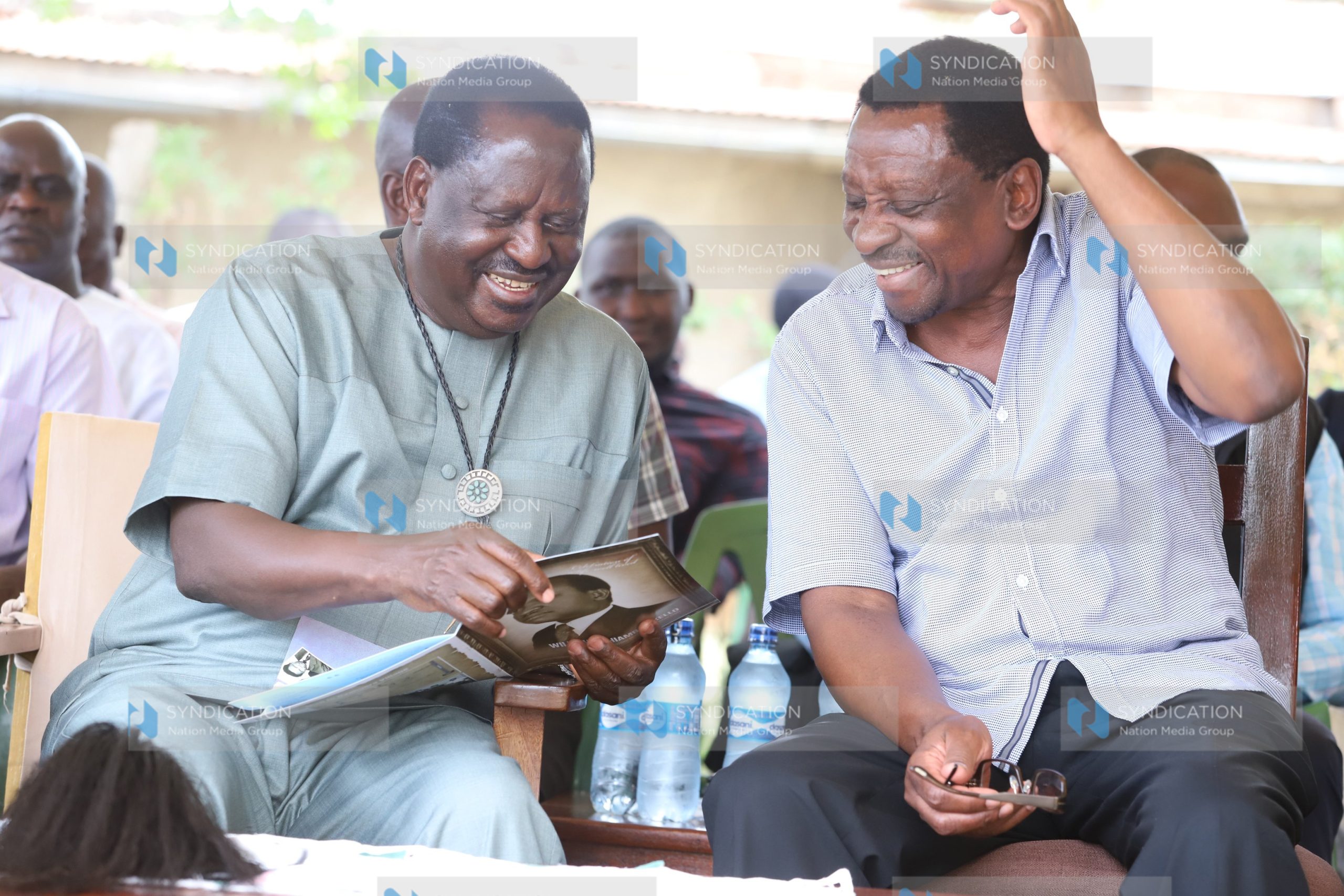 Opposition leader Raila Odinga and Senate Minority Leader James Orengo