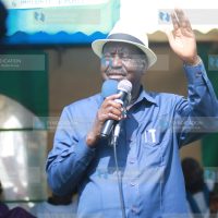Nasa leader Raila Odinga addresses mourners at Ugenya in Siaya County