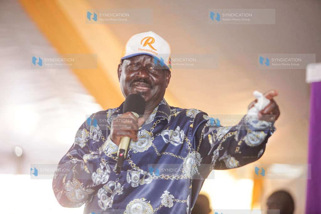 ODM leader Raila Odinga addresses mourners