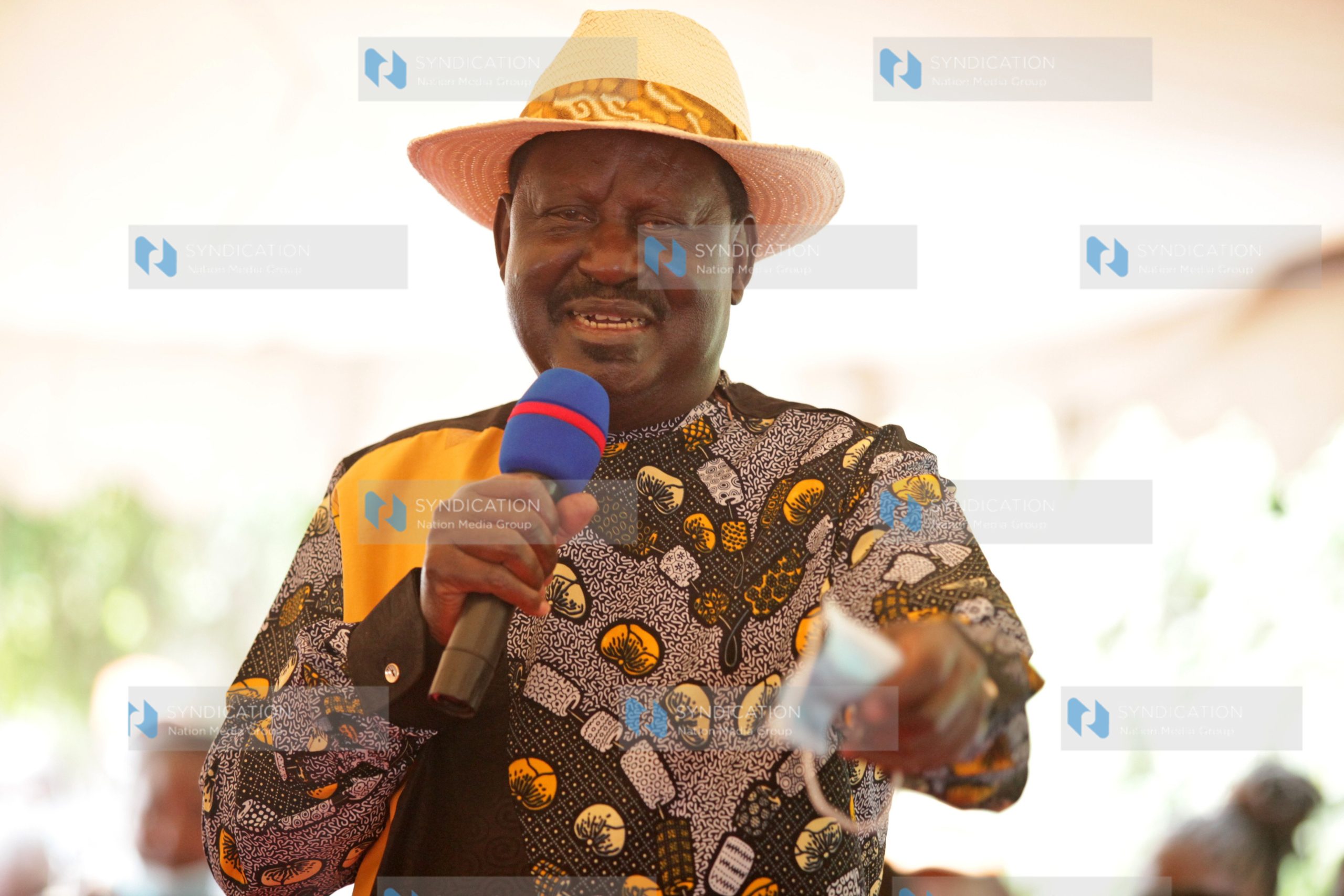 ODM leader Raila Odinga addresses supporters