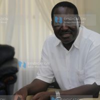 Former Prime Minister Raila Odinga during the interview