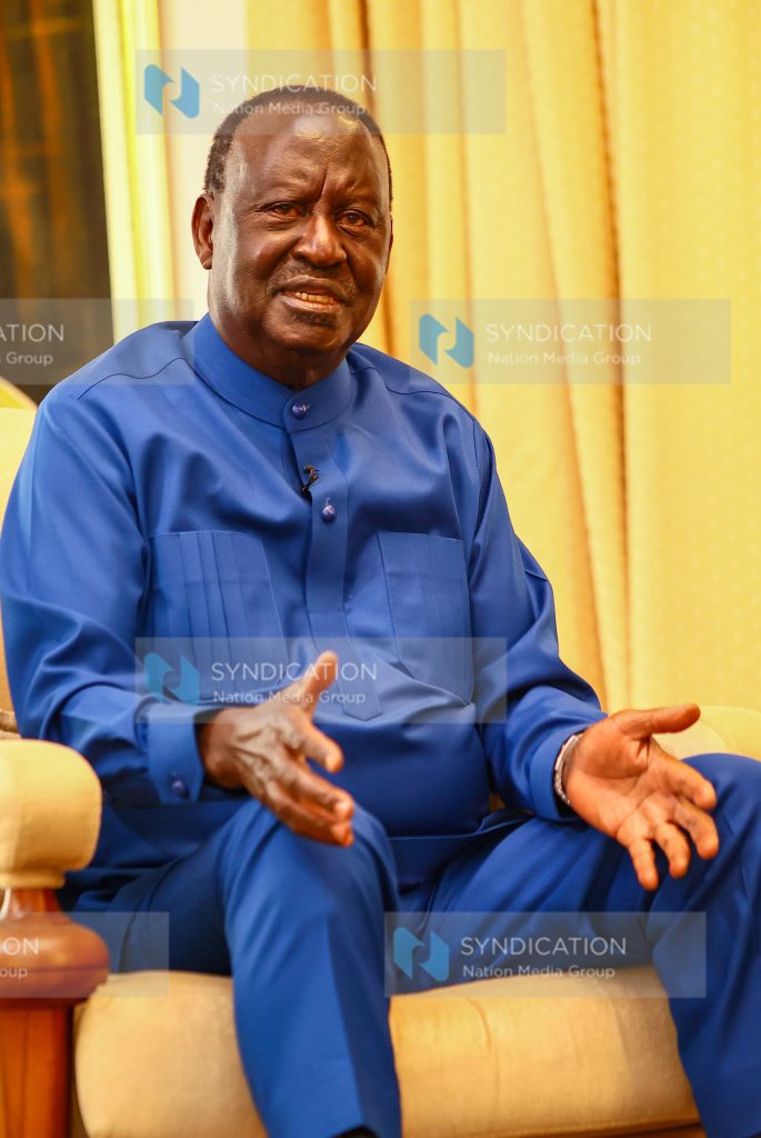 Former Prime Minister and ODM leader Raila Odinga