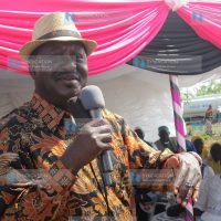 Former Prime Minister Raila Odinga addresses supporters