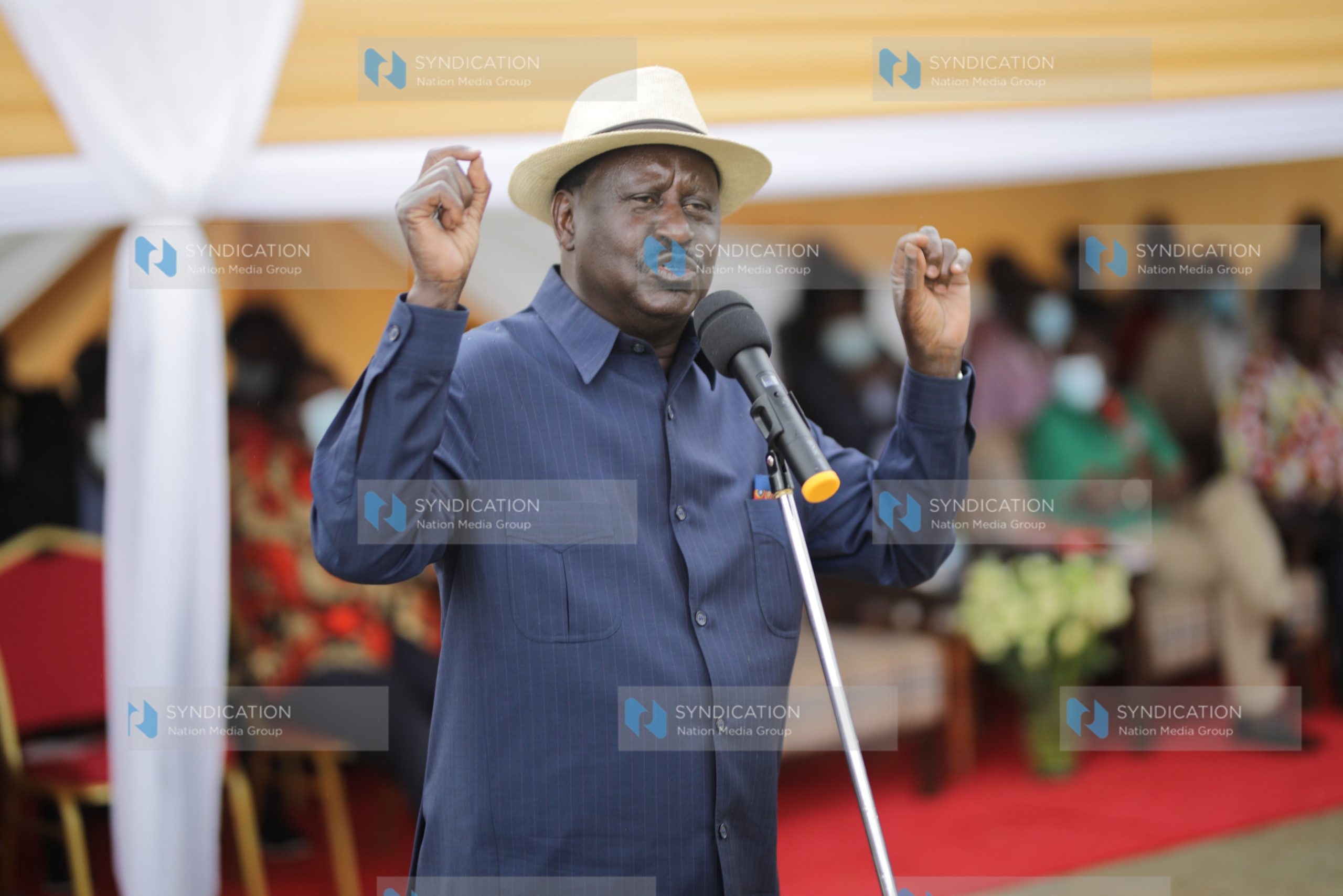 ODM leader Raila Odinga addresses his supporters