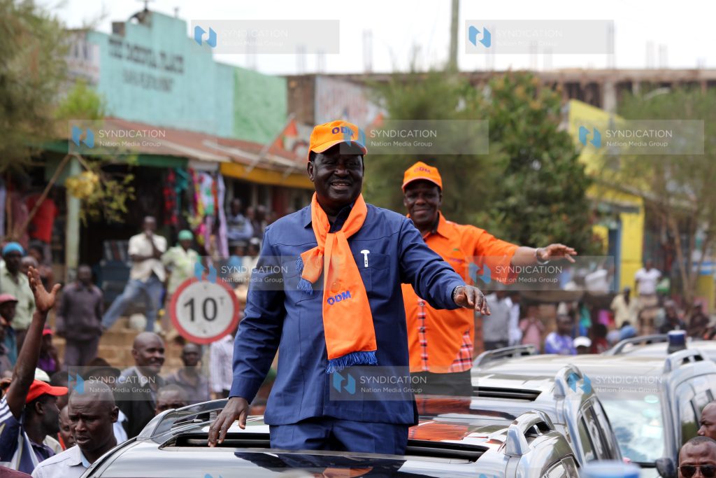 Raila Odinga, alongside Kakamega County Governor