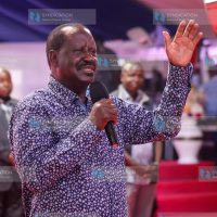 Azimio la Umoja coalition leader Raila Odinga address faithfuls