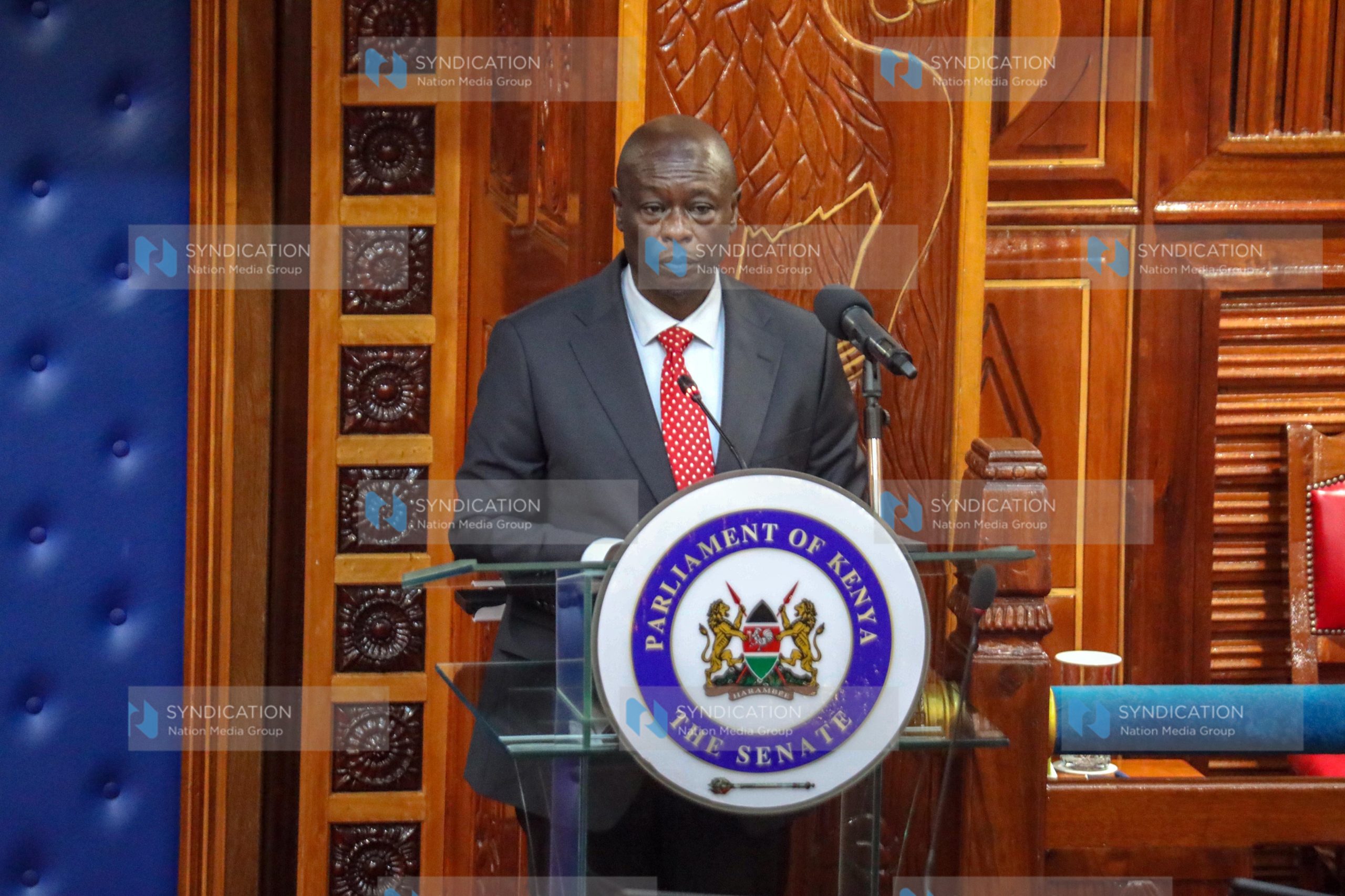 Deputy President Rigathi Gachagua during his impeachment hearing