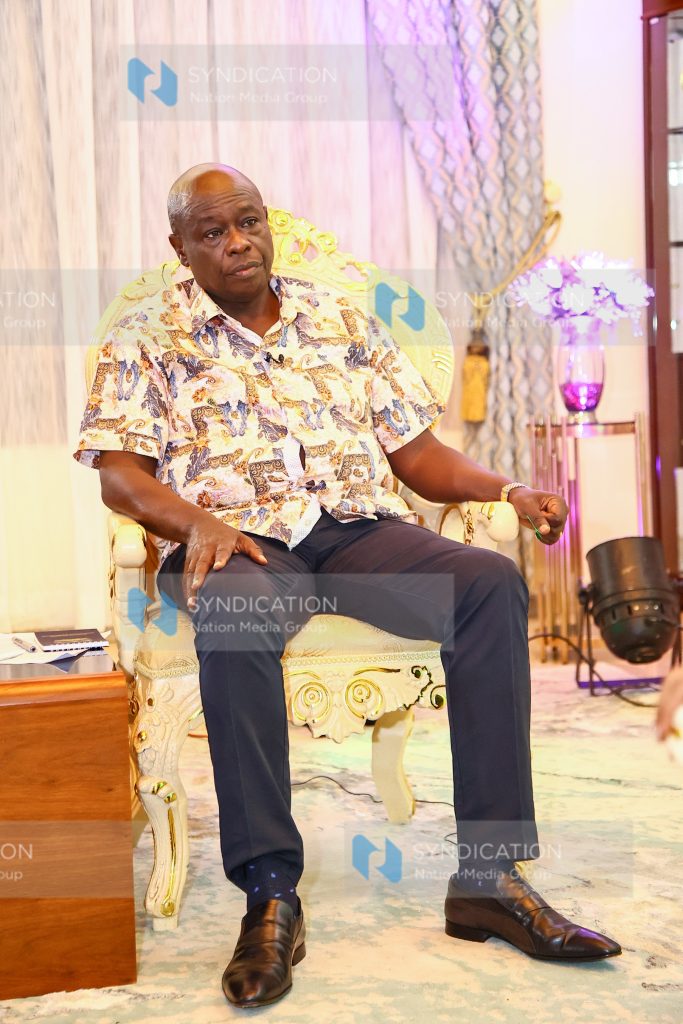 Rigathi Gachagua during an interview at his Karen Home