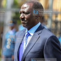 President William Ruto outside Parliament buildings Nairobi