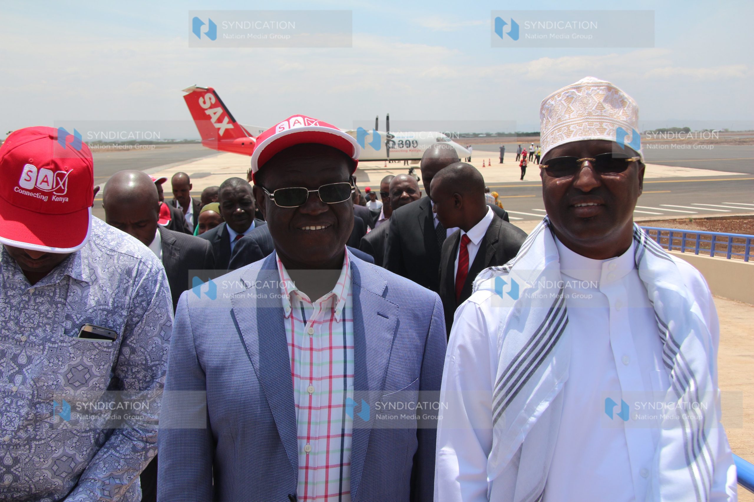 Isiolo governor Mohammed Abdi Kuti and Meru governor Kiraitu Murungi