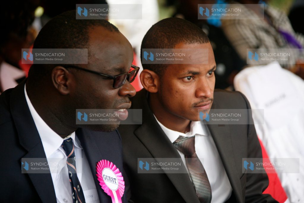Kibra Member of Parliament Ken Okoth and University on Nairobi student leader Babu Owino